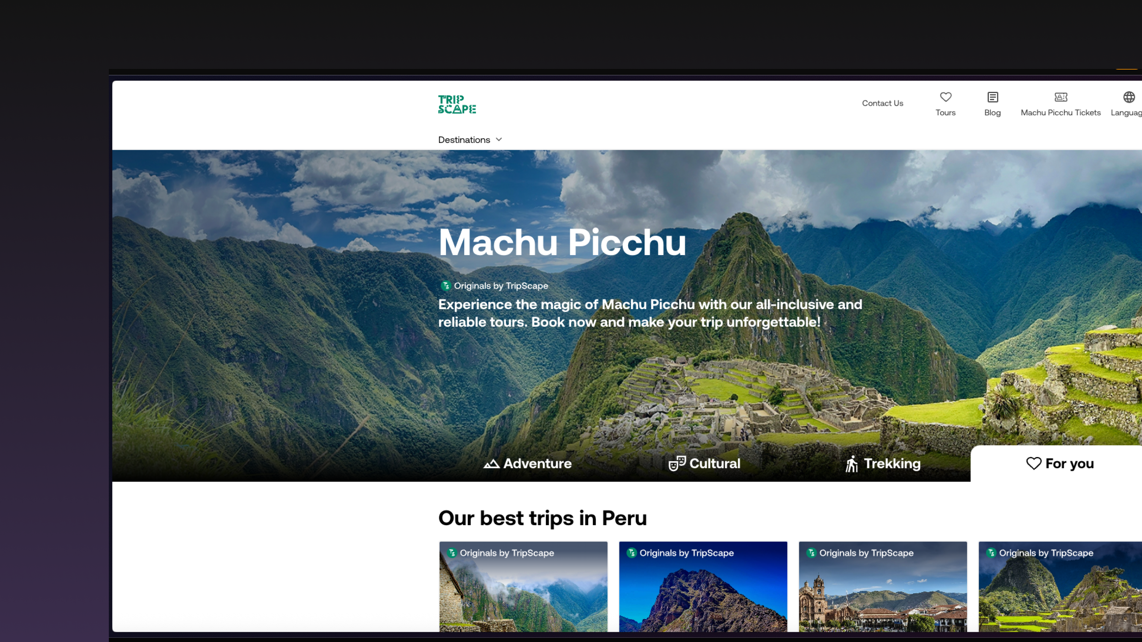 TripScape Web - Agencia de viajes